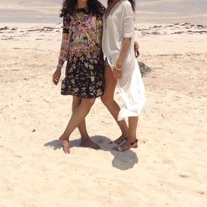 BCBG floral mini shift dress